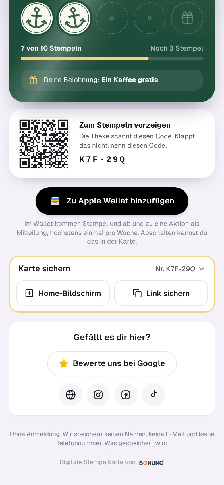 Mit einem Tipp ins Apple Wallet